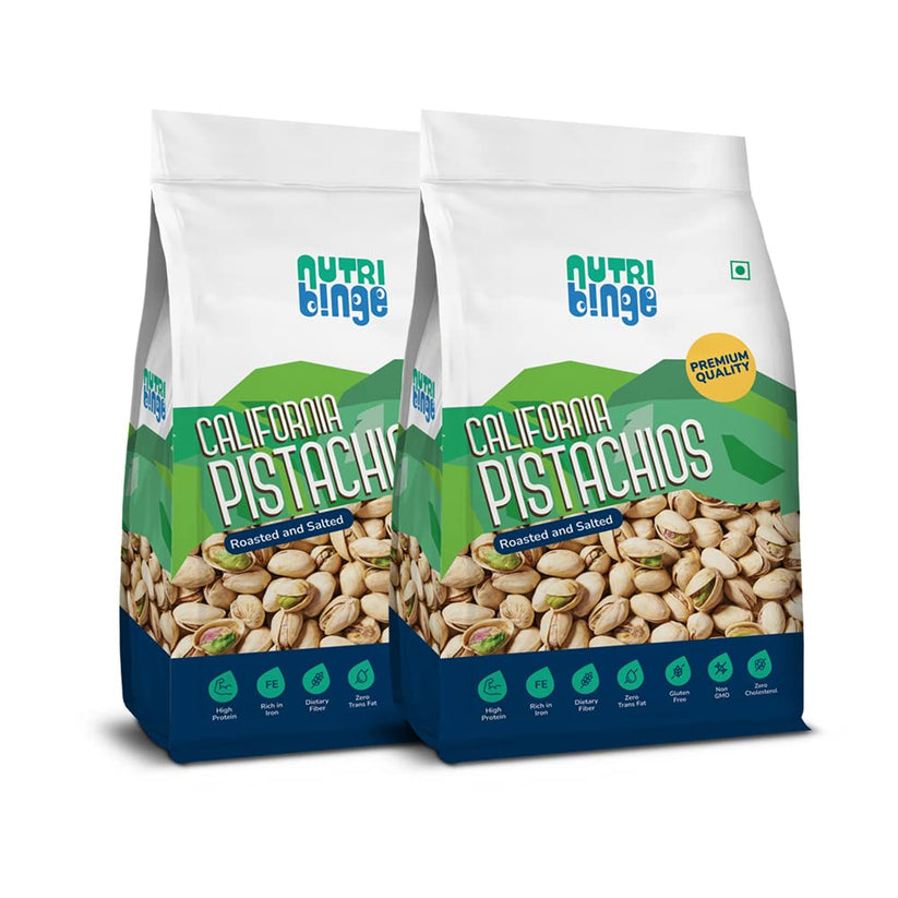 Nutri Binge California Pistachios 500g (Pack of 2)