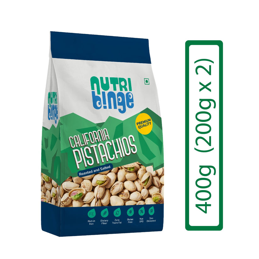 Nutri Binge California Pistachios 200g (Pack of 2)