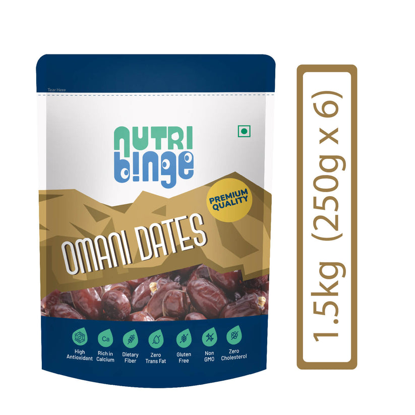 Nutri Binge Omani Dates 250g (Pack of 6)